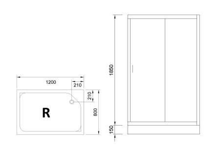 Фото душевое ограждение royal bath hp rb8120hp-c-r 120x80 см