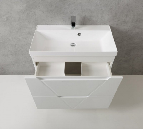 Фото тумба под раковину belbagno vittoria 80 см vittoria-800-2c-so-bl цвет: bianco lucido