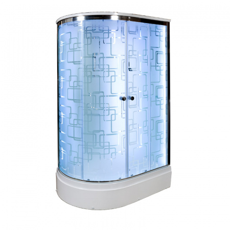 Фото душевая кабина dto 120x80 см em2712rled+gm с гидромассажем