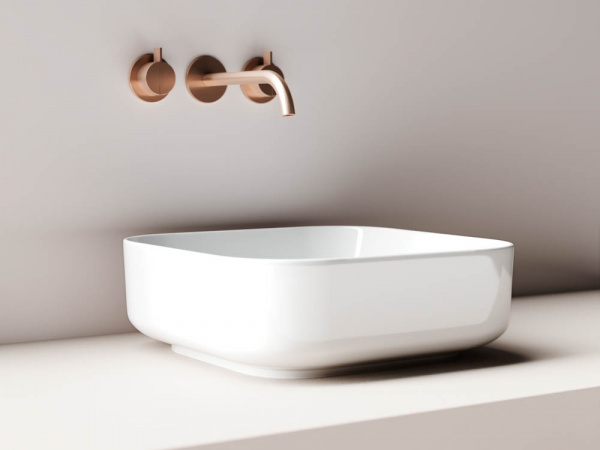 Фото раковина накладная ceramicanova element 38.5 см, цвет: белый cn6012