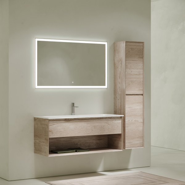 Фото тумба под раковину sancos marmi 1.0 120 см, цвет: дуб галифакс натуральный mr1.0120eg
