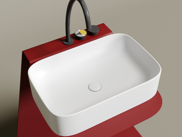Фото раковина накладная ceramicanova element 60.5 см, цвет: белый cn6053mw