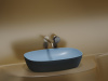 Фото раковина накладная ceramicanova element 60 см, цвет: голубой cn6049ml