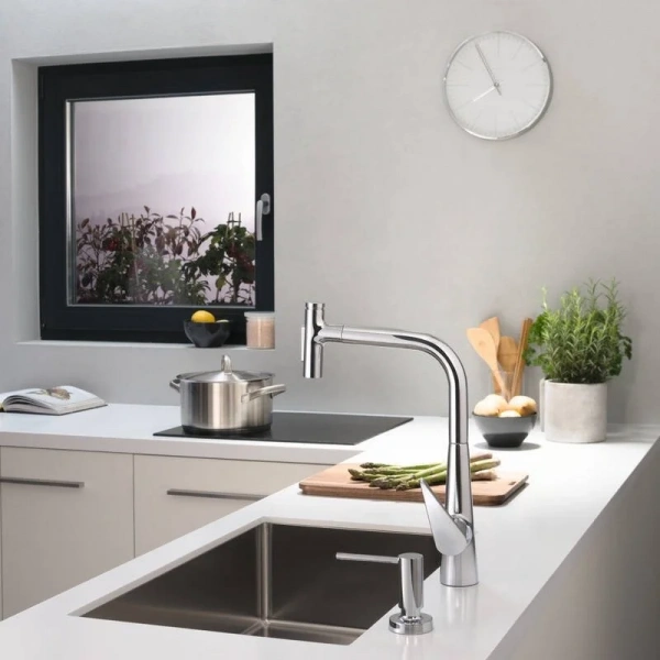 Фото смеситель для кухонной мойки hansgrohe talis select 73867000
