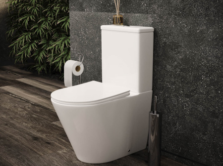 Фото унитаз-компакт, безободковый без бачка ceramicanova highlight cn1802-b