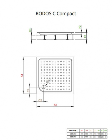 Фото поддон акриловый radaway rodos c compact 90x90 см 4k99155-04