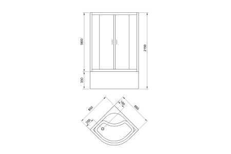 Фото душевая кабина royal bath fato rb 85x85 см rb85ck-t-ch fato