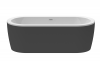Фото акриловая ванна cezares slim central nero 180x80 см
