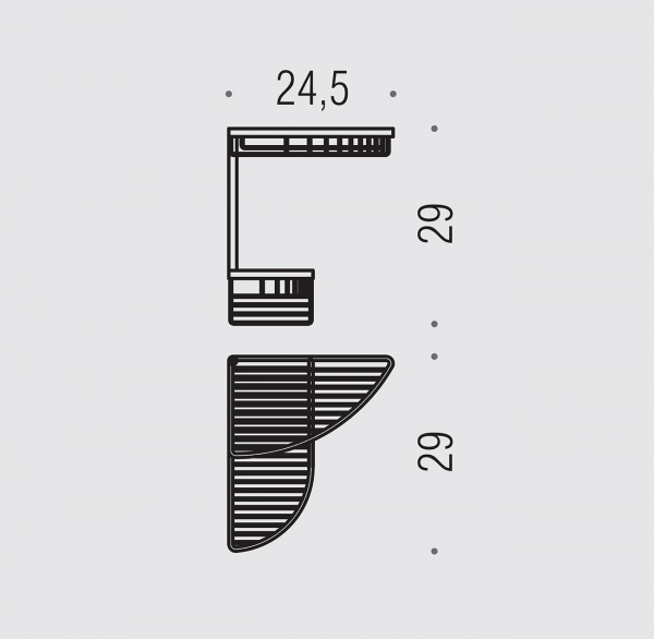 Фото полка-сетка подвесная colombo design complementi b9607