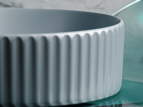 Фото раковина накладная ceramicanova element 36 см, цвет: серый cn6057mhl