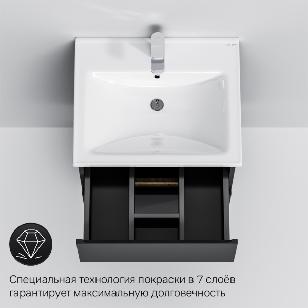 Фото тумба под раковину  am.pm x-joy black edition 55 см m85afhx0552bm