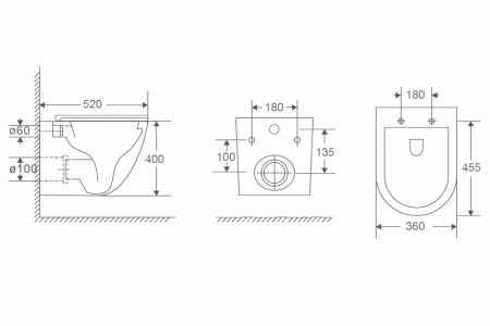 Фото подвесной унитаз с инсталляцией  abber bequem  ac1100-ac0105-ac0121rg