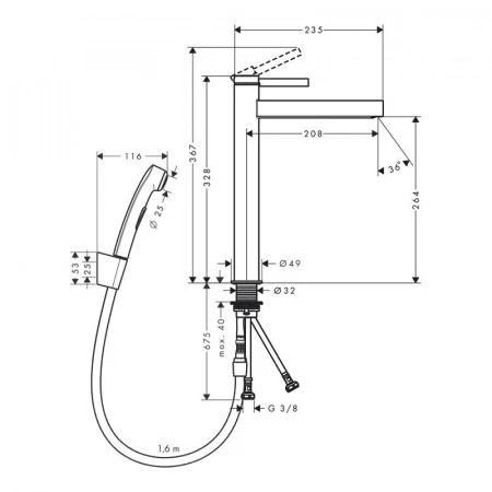 Фото смеситель для раковины hansgrohe finoris 76220000