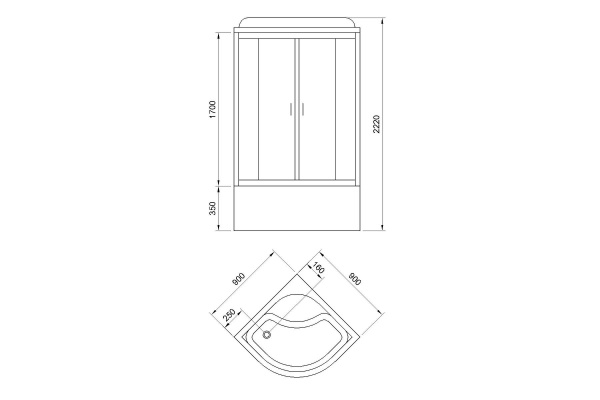 Фото душевая кабина royal bath ck rb90ck5-wt 90x90 см