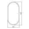 Фото зеркало abber kontur 50 см ag6303s-1.0