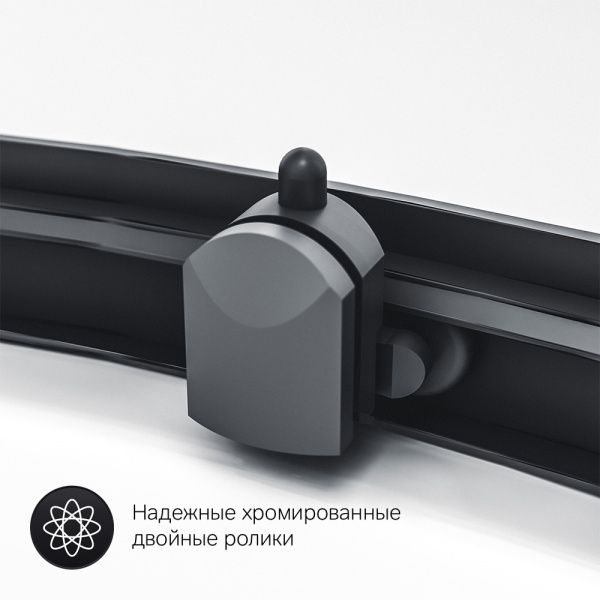 Фото душевой уголок am.pm gem black edition 100х100 см w90g-401-100bt