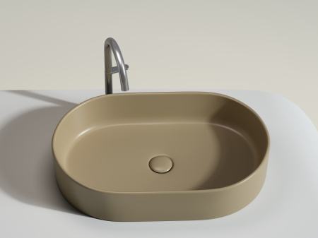 Фото раковина накладная ceramicanova element 60.8 см, цвет: капучино cn6048mc