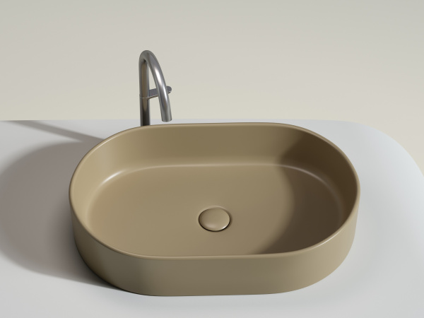 Фото раковина накладная ceramicanova element 60.8 см, цвет: капучино cn6048mc