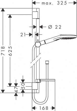 Фото душевой гарнитур hansgrohe raindance select e 120 3jet 26620000