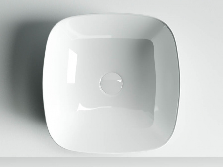 Фото раковина накладная ceramicanova element 40 см, цвет: белый cn5006