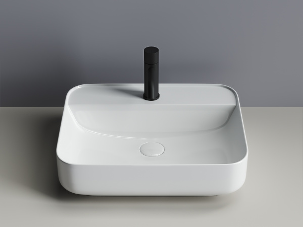 Фото раковина накладная ceramicanova element 50 см, цвет: белый cn5015