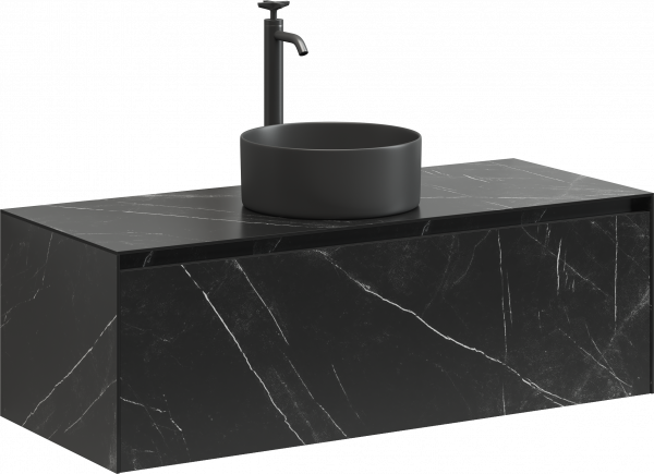 Фото тумба под раковину sancos stone 120 см, цвет: черный st120nm