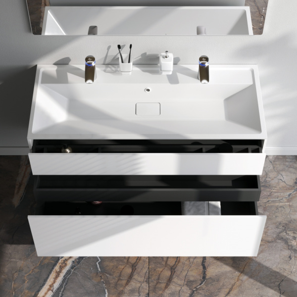 Фото тумба под раковину am.pm inspire v2.0  120 см цвет: белый m50afhx1203wm