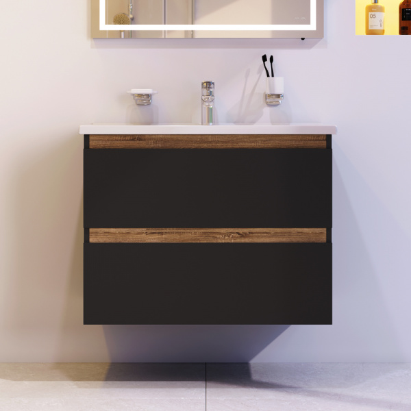 Фото тумба под раковину  am.pm x-joy black edition 80 см m85afhx0802bm
