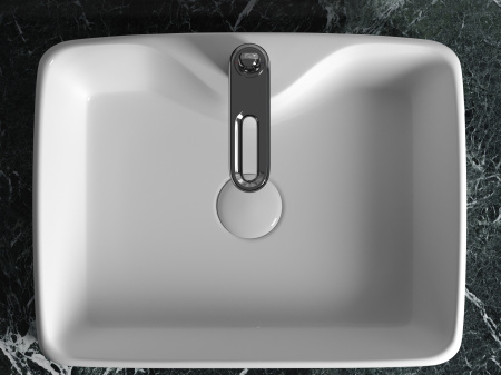 Фото раковина накладная ceramicanova element 48 см, цвет: белый cn6033