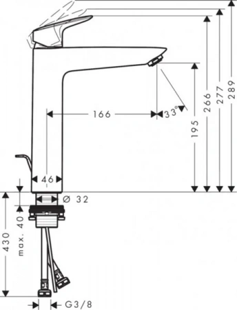 Фото смеситель для раковины hansgrohe logis 71095000