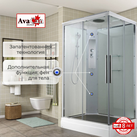 Фото душевая кабина avacan k2810 100x80 см стандартная