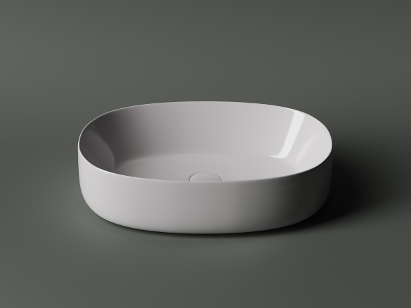 Фото раковина накладная ceramicanova element 54 см, цвет: белый cn5023