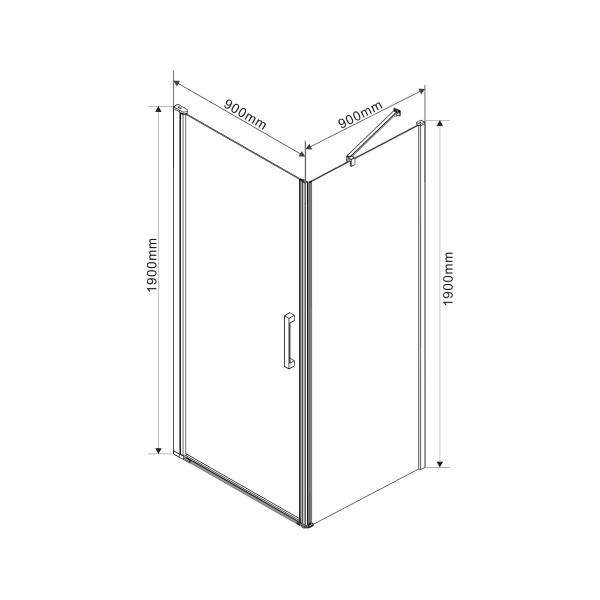 Фото душевой уголок vincea orta 90x90 см vsr-1o9090ch-l