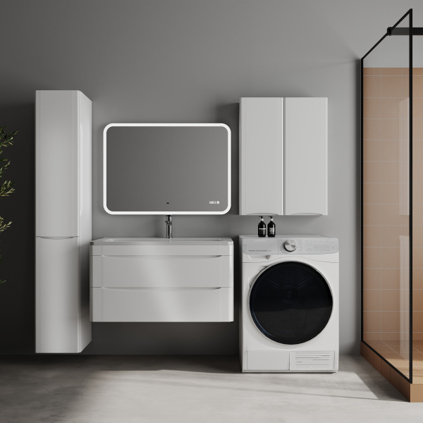 Фото тумба под раковину style line бергамо 90 см сс-00002516 белый