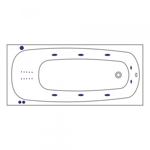 Фото акриловая ванна whitecross layla 170x75 см smart nano 0102.170075.100.smartnano.cr