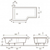 Фото акриловая ванна jacob delafon bain douche neo 160x90 см e6d000l-00 r
