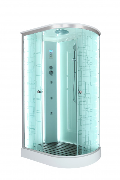 Фото душевая кабина dto 110x80 см em1511lled+gm с гидромассажем