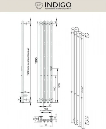 Фото электрический полотенцесушитель indigo style 3 pro 90/18 lspre90-18wmrt