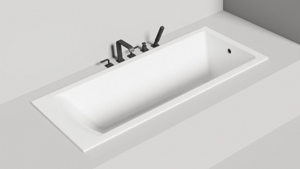 Фото ванна из искусственного камня salini cascata kit 170x75 см 104313m матовая
