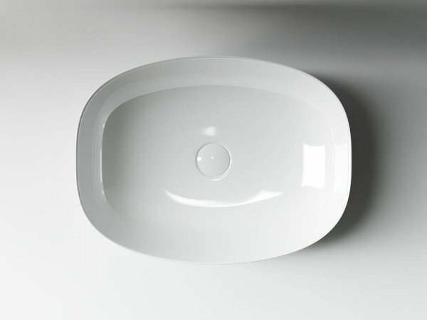 Фото раковина накладная ceramicanova element 50 см, цвет: белый cn5005