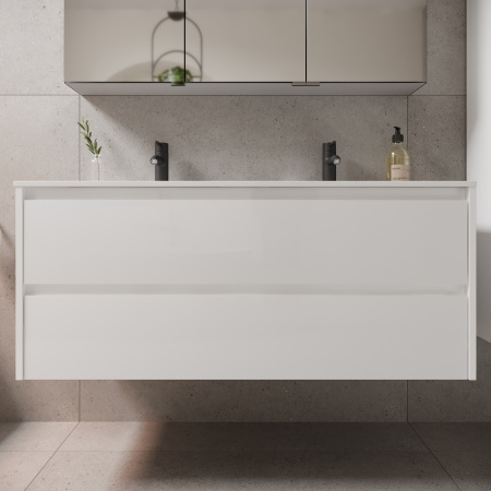 Фото тумба под раковину sancos libra 120 см, цвет: белый lb120-2w