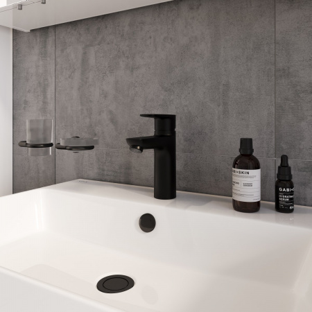 Фото смесители для раковины vitra flow soft a4300936exp цвет черный
