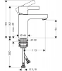Фото смеситель для раковины hansgrohe metris s 31068000