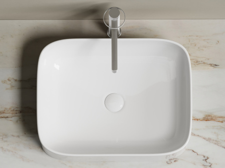 Фото раковина накладная ceramicanova element 50.5 см, цвет: белый cn6052