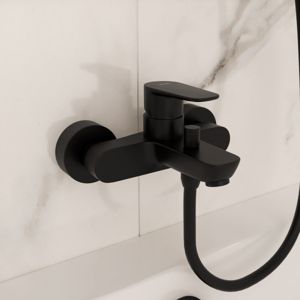 Фото смесители для ванны vitra flow soft a4294636exp цвет черный