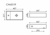 Фото раковина подвесная ceramicanova element 41.7 см, цвет: антрацит cn6051rmdh