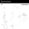 Фото душевая стойка whitecross y y1254topglb, цвет: золото брашированное