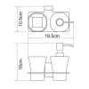 Фото держатель дозатора и стакана wasserkraft exter k-5289