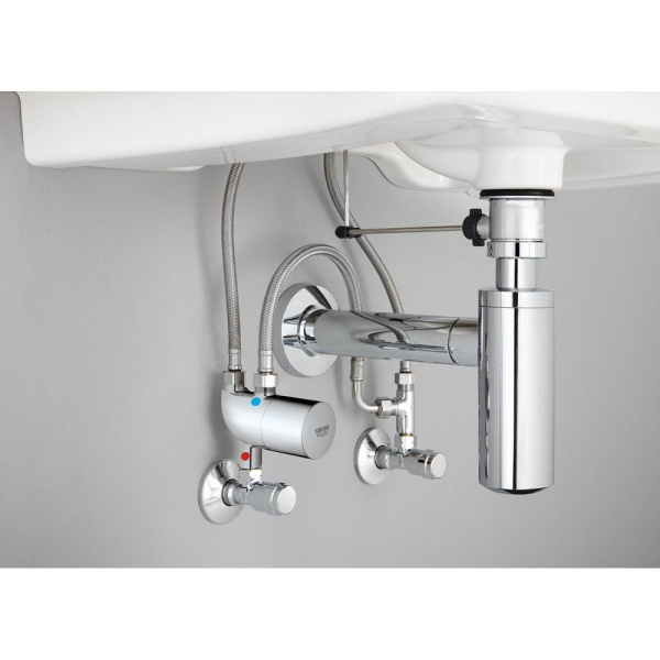 Фото термостатический смеситель для раковины grohe grohtherm micro 34487000