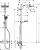 Фото душевая стойка hansgrohe crometta e 240 1jet showerpipe 27271000